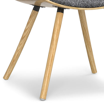 Malden - Bentwood Dining Chair With Wood Back - Gray / Light Brown