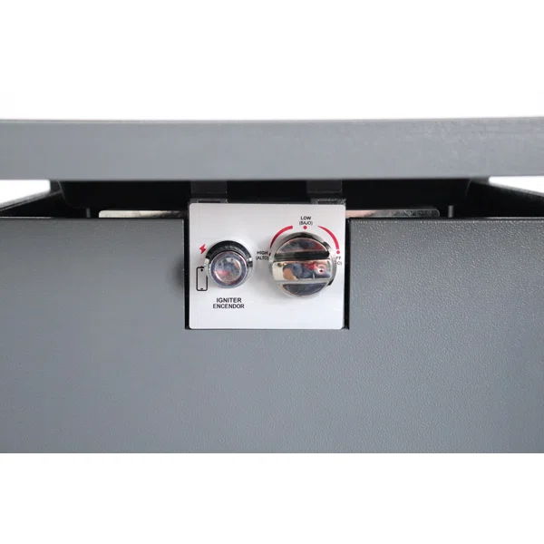 Powder Coated Fire Pit With Lid - Black