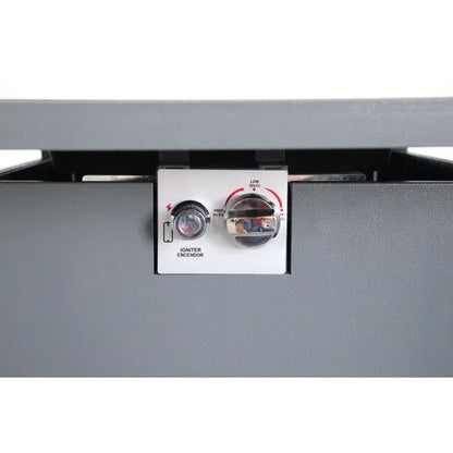 Powder Coated Fire Pit With Lid - Black