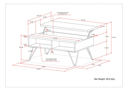 Hunter - Small Lift Top Coffee Table - Natural