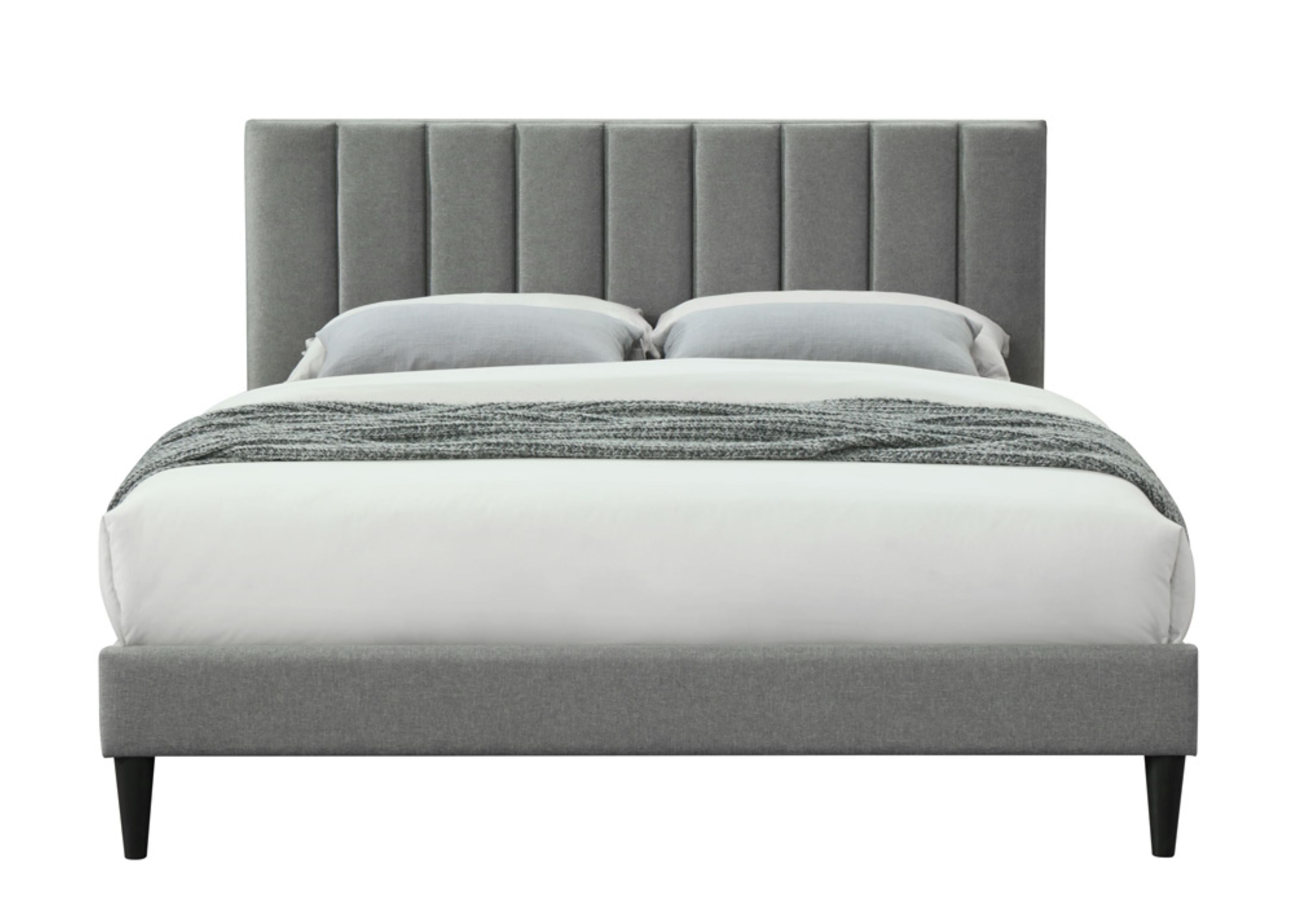 King Sized Channel Bed & USB - Gray
