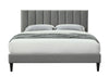 Queen Sized Channel Bed & USB - Gray