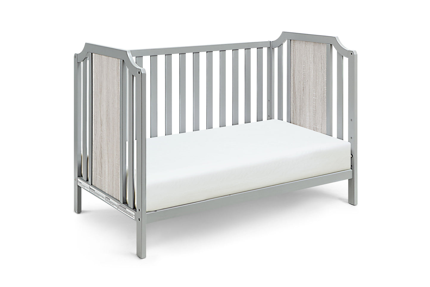 Brees Island - 3 In 1 Convertible Crib - Gray / Graystone