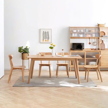 Simple Dining Chair, Solid Chair Table For Living Room Chair - Natural