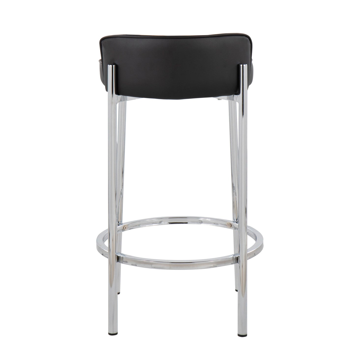 Chloe - Contemporary Counter Stool (Set of 2) - Chrome / Black