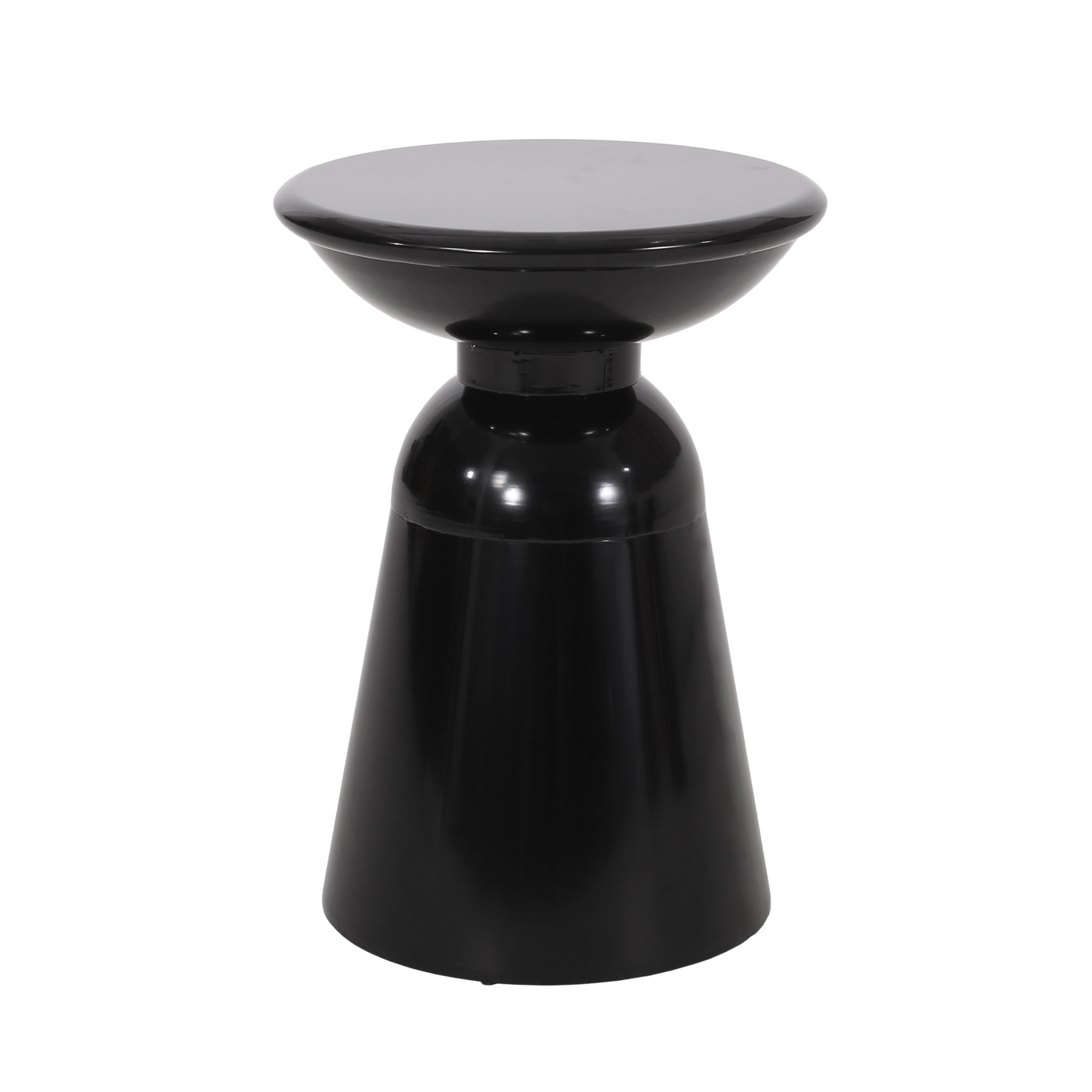 Outdoor Metal End Table Large - Black