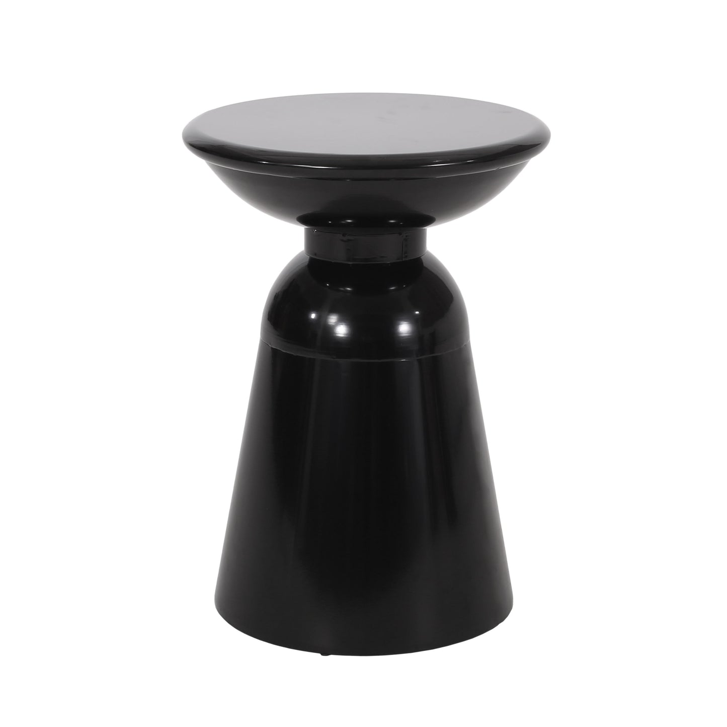 Outdoor Metal End Table Large - Black