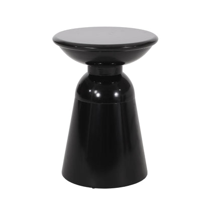 Outdoor Metal End Table Large - Black