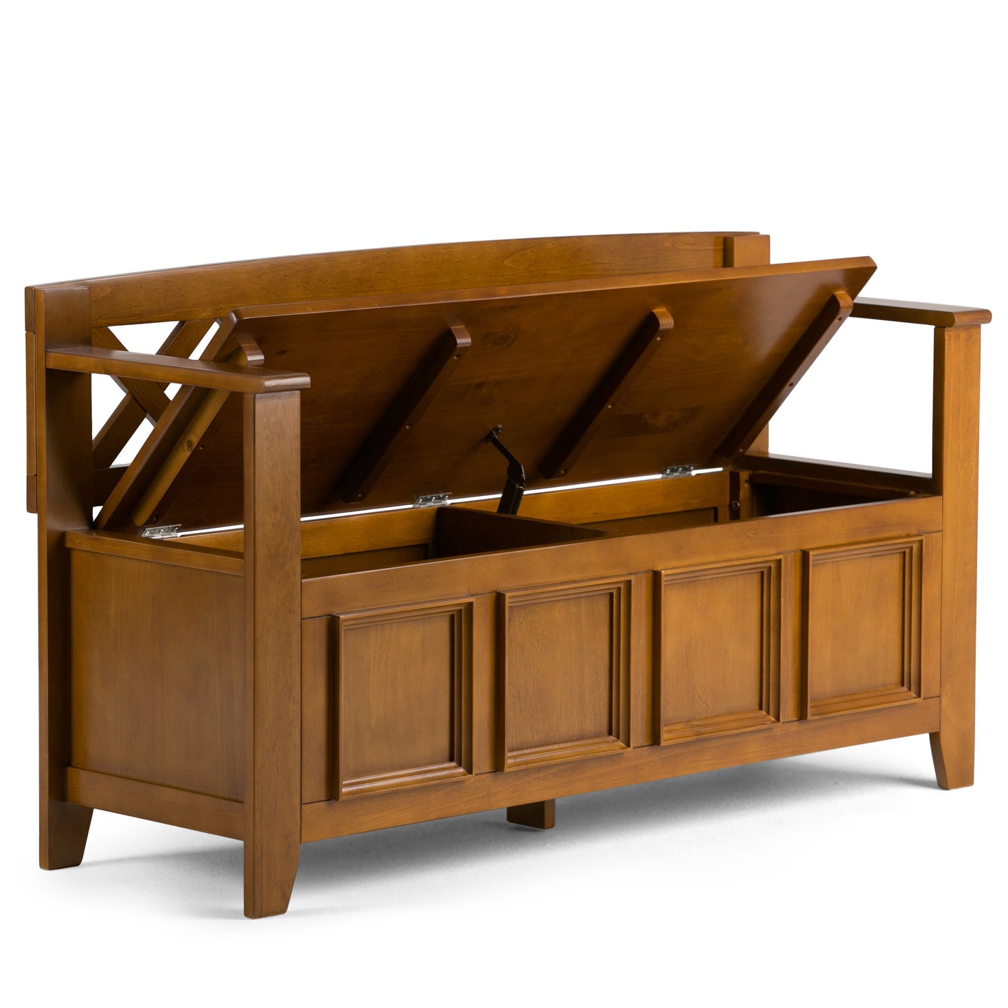 Amherst - Entryway Storage Bench - Light Avalon Brown