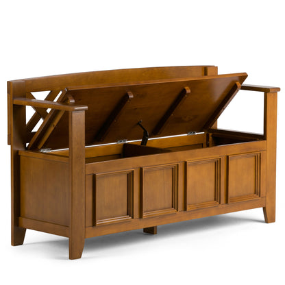 Amherst - Entryway Storage Bench - Light Avalon Brown