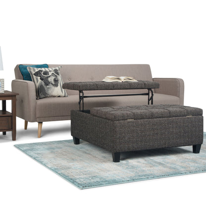 Harrison - Coffee Table Storage Ottoman - Ebony
