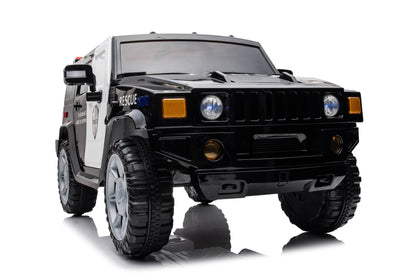 12V7A 30W*2 Four-Wheel Drive Leather Seat One Button Start, Forward And Backward, High And Low Speed, Music, Front Light, Power Display, Two Doors Can Open, 2.4G R / C, Seat Belt Four Wheel Absorber - Black