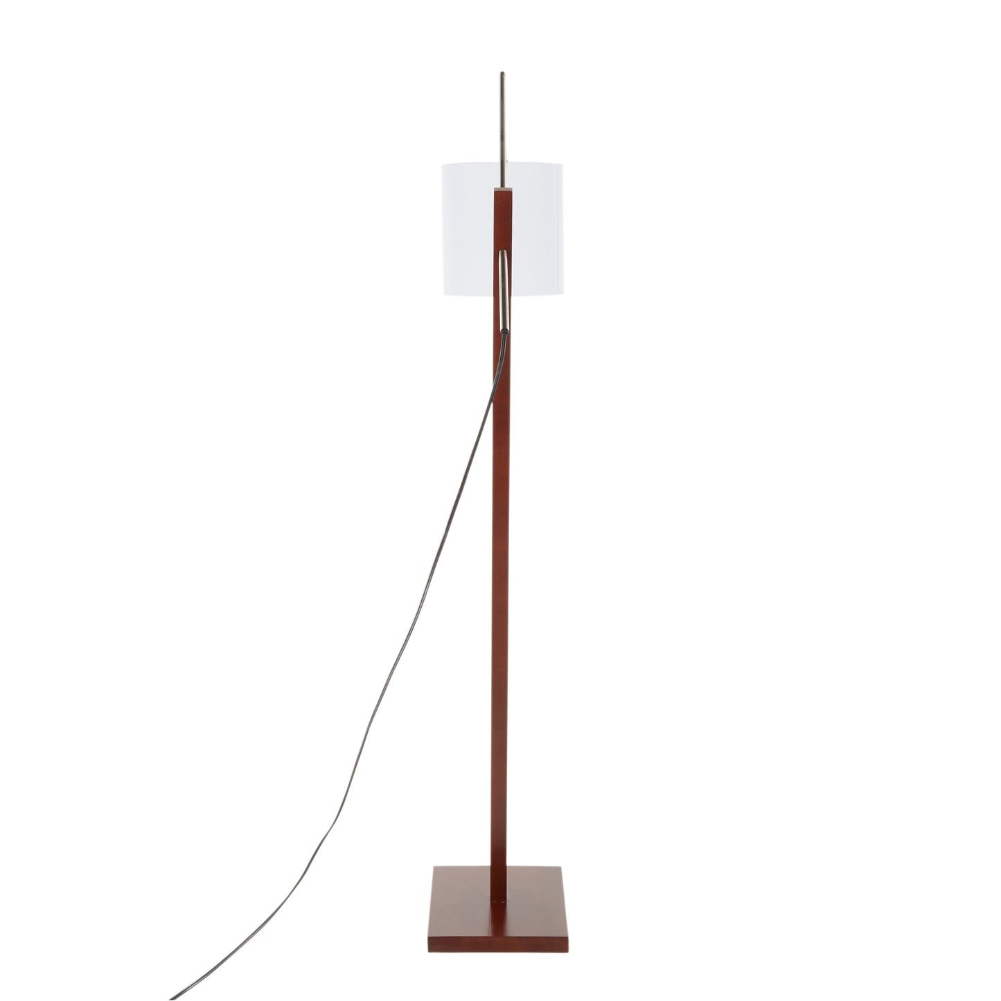 Arturo - Contemporary Floor Lamp - Walnut / White