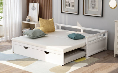 Extending Daybed With Trundle, Daybed With Trundle - White