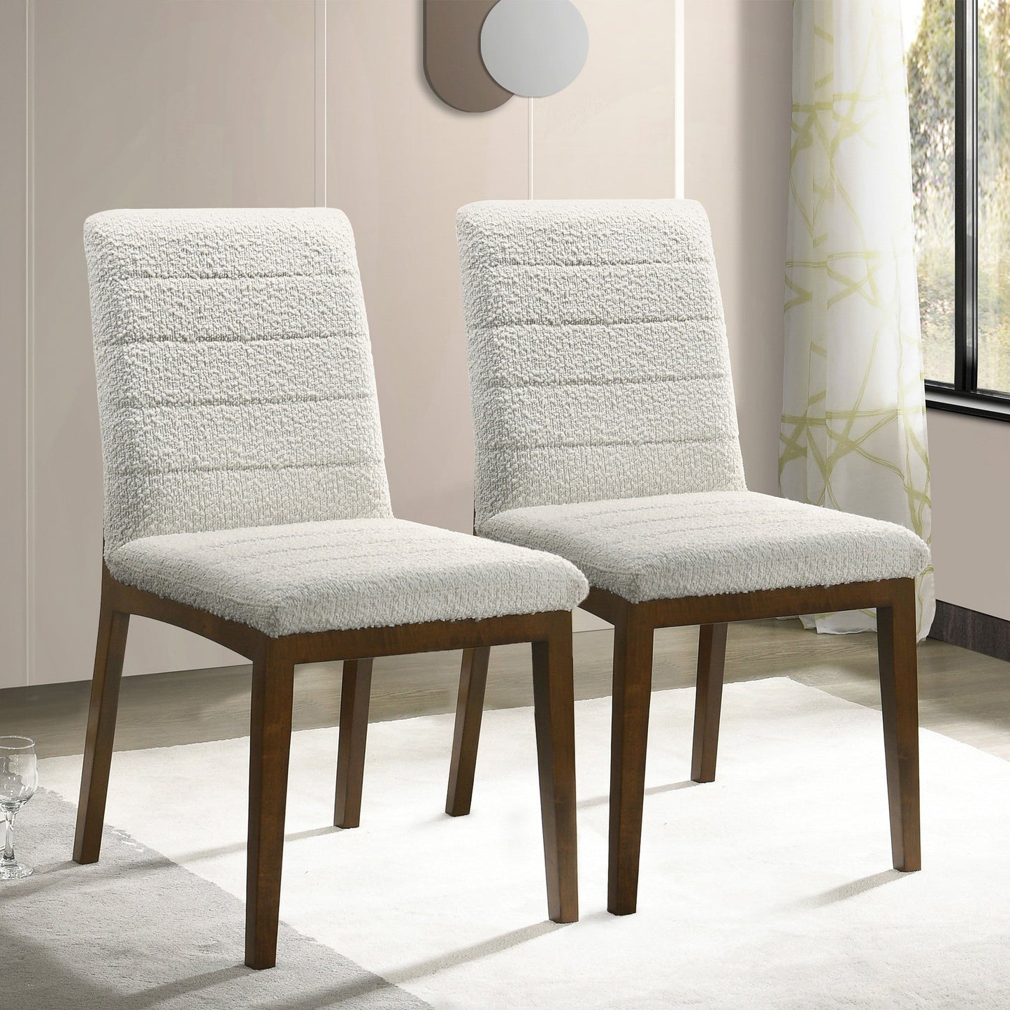 Ines - Dining Chair (Set of 2) - Brown / White