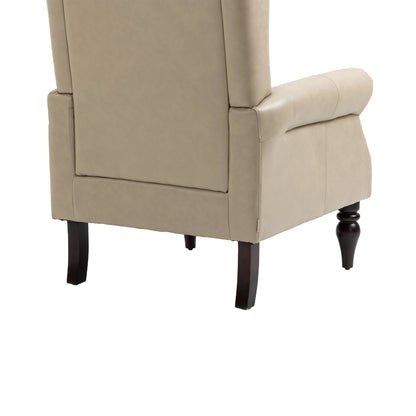 Modern Accent Chair Lounge Chair With Sturdy Wood Legs - Camel