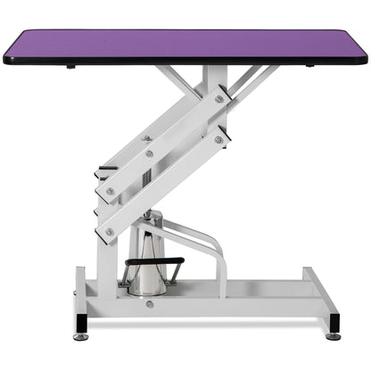 Hydraulic Pet Grooming Table - Purple