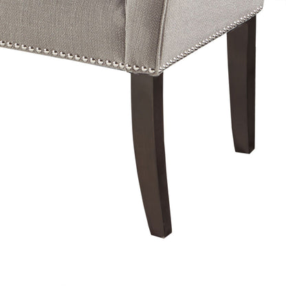 Modern Design The Bench Upholstered Solid Wood - Gray