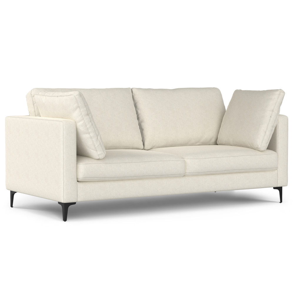 Ava - Mid Century Sofa, Upholstered - Cream