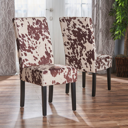 Modern Velvet Dining Chair (Set of 2) With Armless Design - Beige