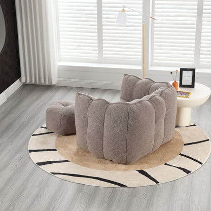 Soft Bean Bag Chair With High Resilient Foam (Chips) - Coffee