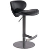 Titanium Stainless Steel Bar Stool, Swivel Adjustable Height For Kitchen Counter And Dining Room - Black