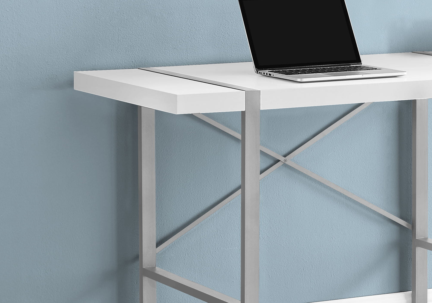 Computer Desk For Home Office, Laptop, Contemporary Versatile Placement - White
