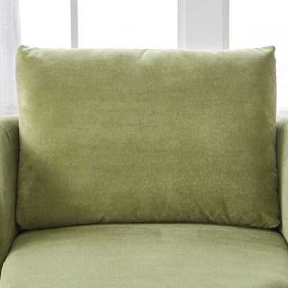 360ÔøΩÔøΩ Swivel Chair, Accent Barrel Armchair, Upholstered With Curved Design - Green