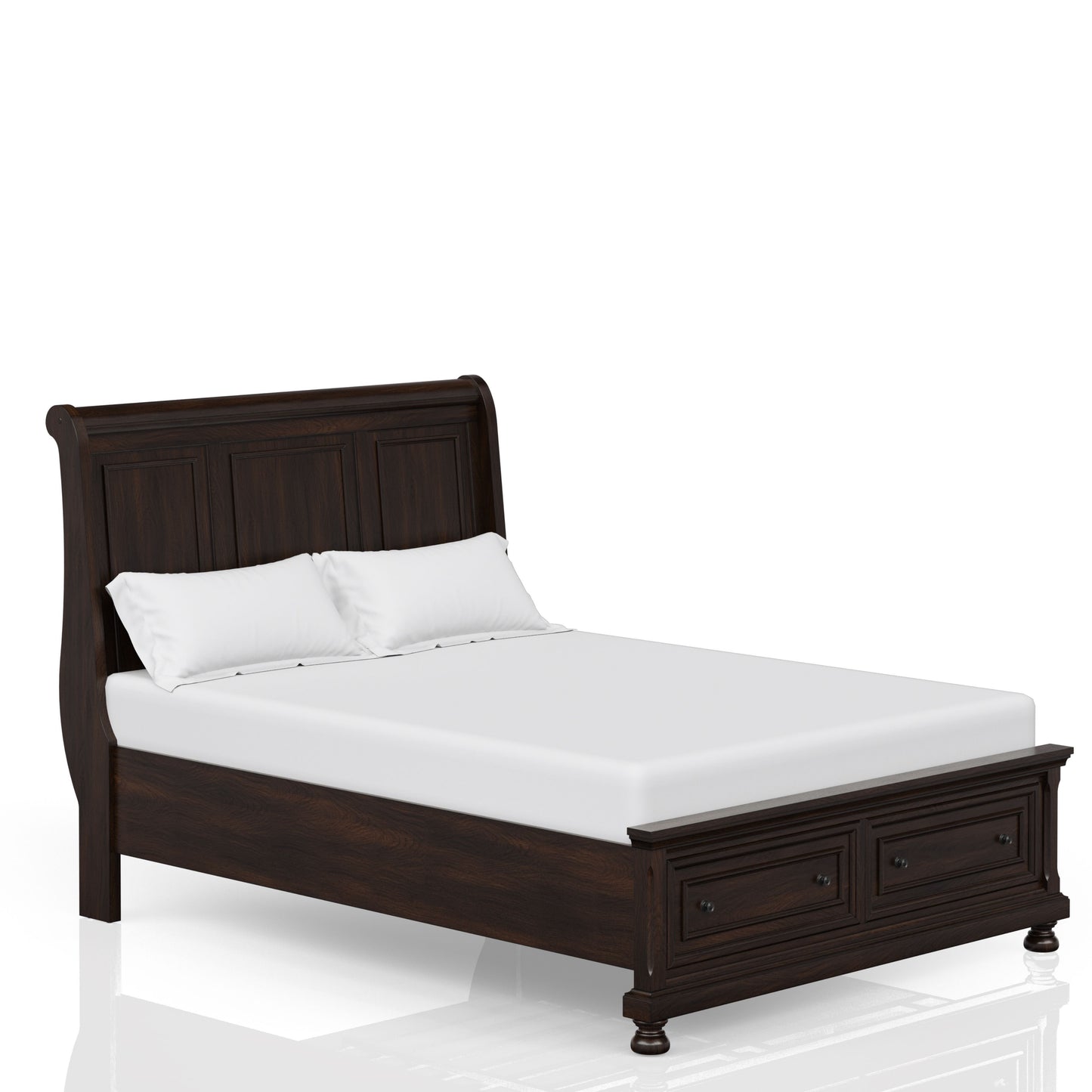 King Storage Bed Stylish - Cherry