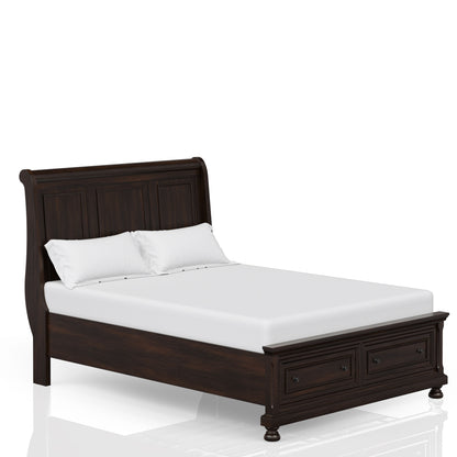 King Storage Bed Stylish - Cherry