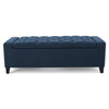 Guernsey - Ottoman Fabric Storage With Tufted Top - Navy Blue