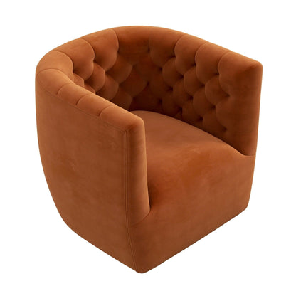Delaney - Swivel Chair - Burnt Orange