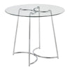 Cece - Contemporary Dinette Table - Chrome / Clear