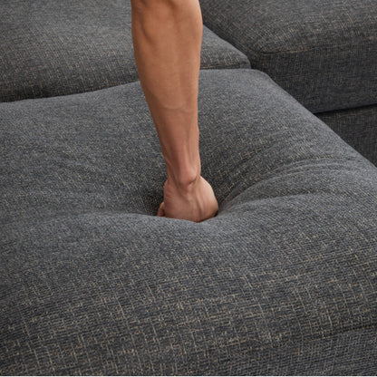 Sectional Sofa Modular Sofa U - Shaped Sofa Couch Sofa Bed L - Shaped Sofa With A Movable Ottoman And Two USB Ports For Living Room - Gray