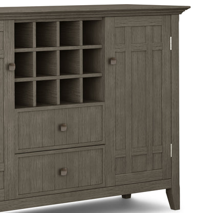 Bedford - Sideboard Buffet And Wine Rack - Farmhouse Gray