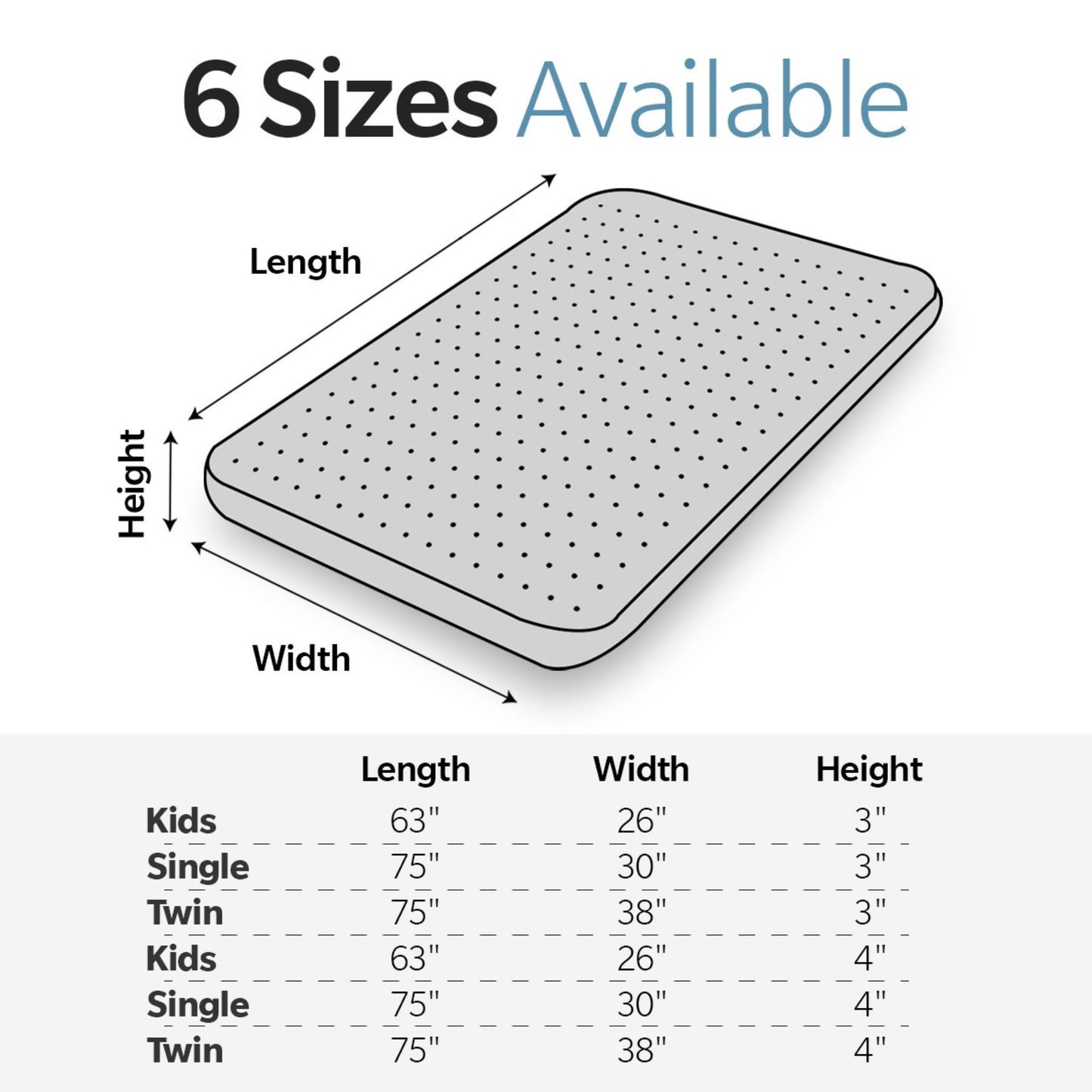 Memory Foam Camping Mattress Foldable, Portable Comfort With Water Resistant Cover - Gray
