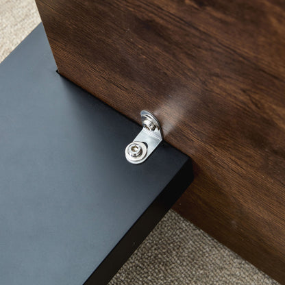 Walnut Colored Coffee Table, Suitable For Modern Minimalist Living Rooms And Leisure Areas - Walnut