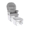 Madison - Glider & Ottoman - White / Oyster