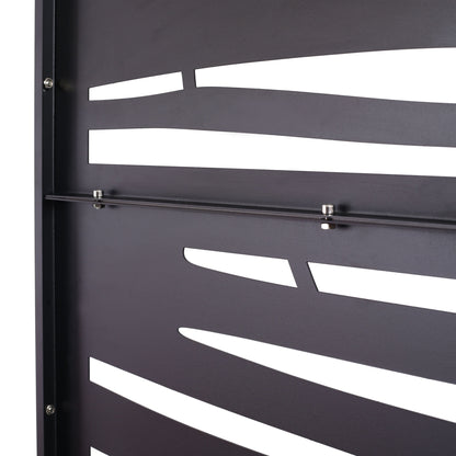 Outdoor & Indoor Privacy Screen Metal Privacy Screen, Steel Decorative Panels - Black