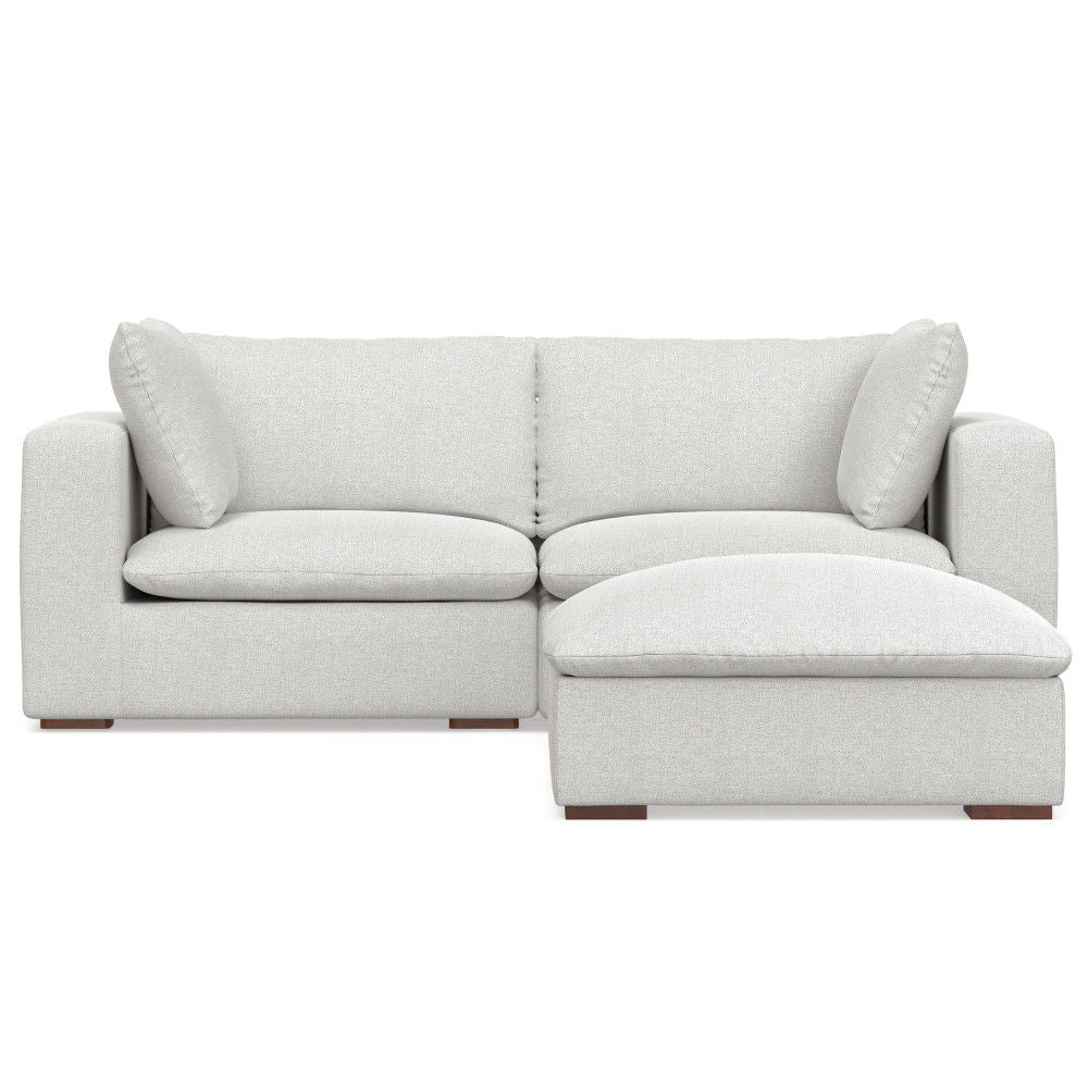 Jasmine - 2 Seater Sofa And Ottoman - Gray