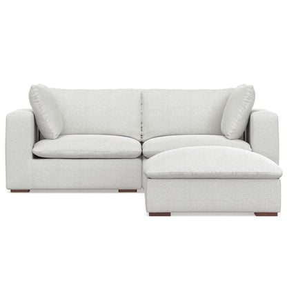 Jasmine - 2 Seater Sofa And Ottoman - Gray