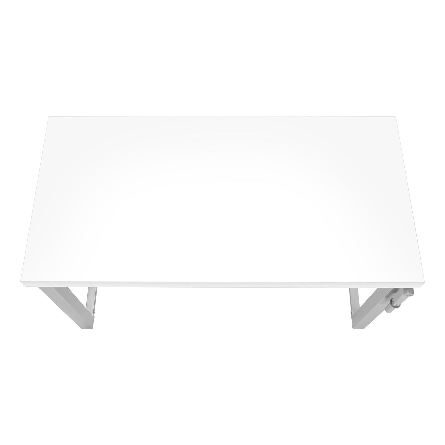 Computer Desk, Home Office, Standing, Adjustable, Laptop, Contemporary And Modern - White