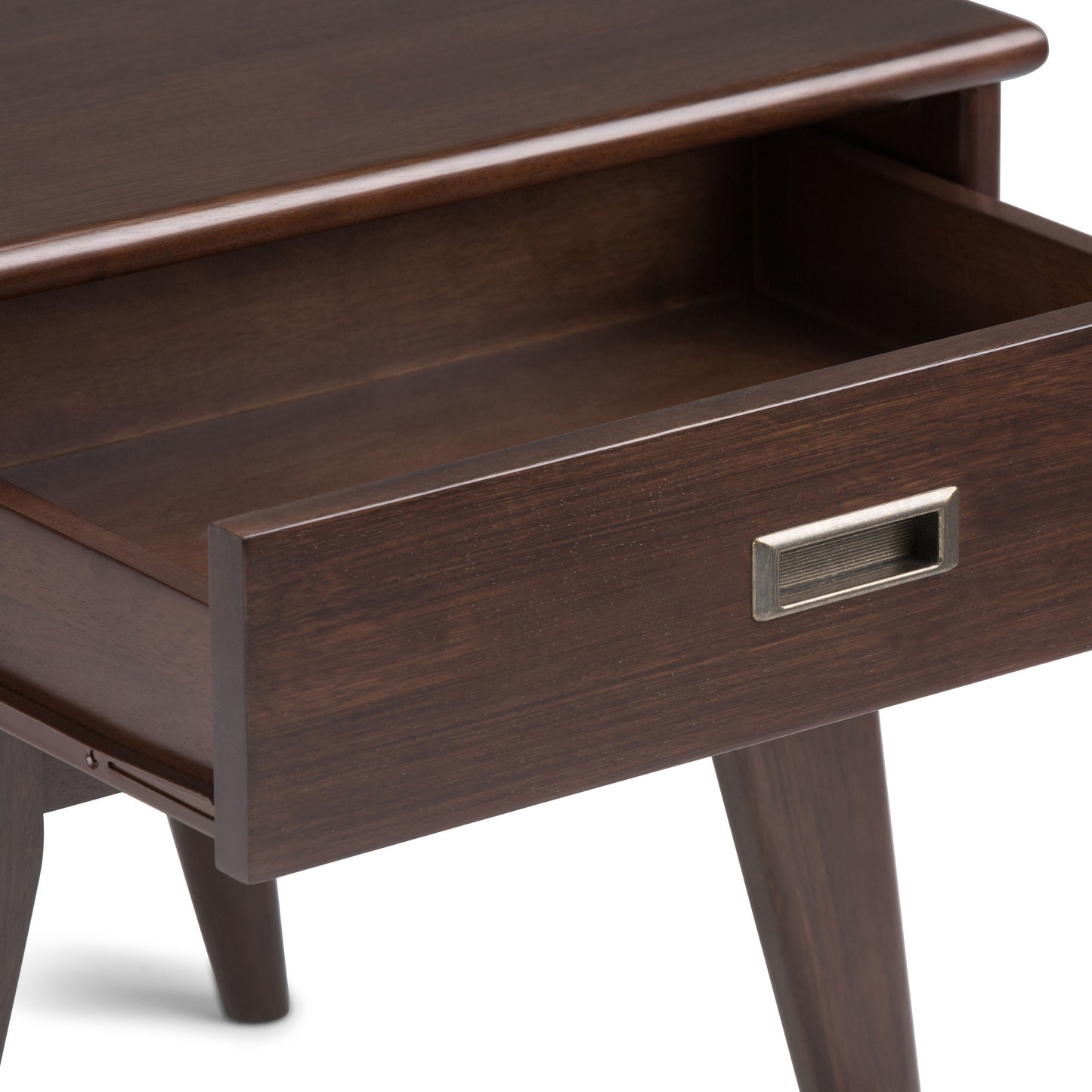 Draper - Mid Century End Table - Medium Auburn Brown