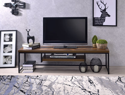 Bob - TV Stand - Weathered Oak / Black