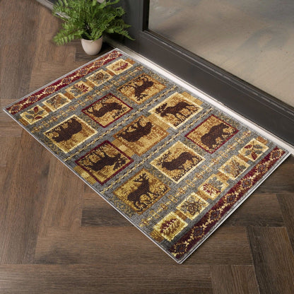 Nature's Nest - 7'10" X 10'3" Polyester, Lodge Area Rug - Multi