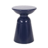 Outdoor Metal End Table Large - Navy Blue
