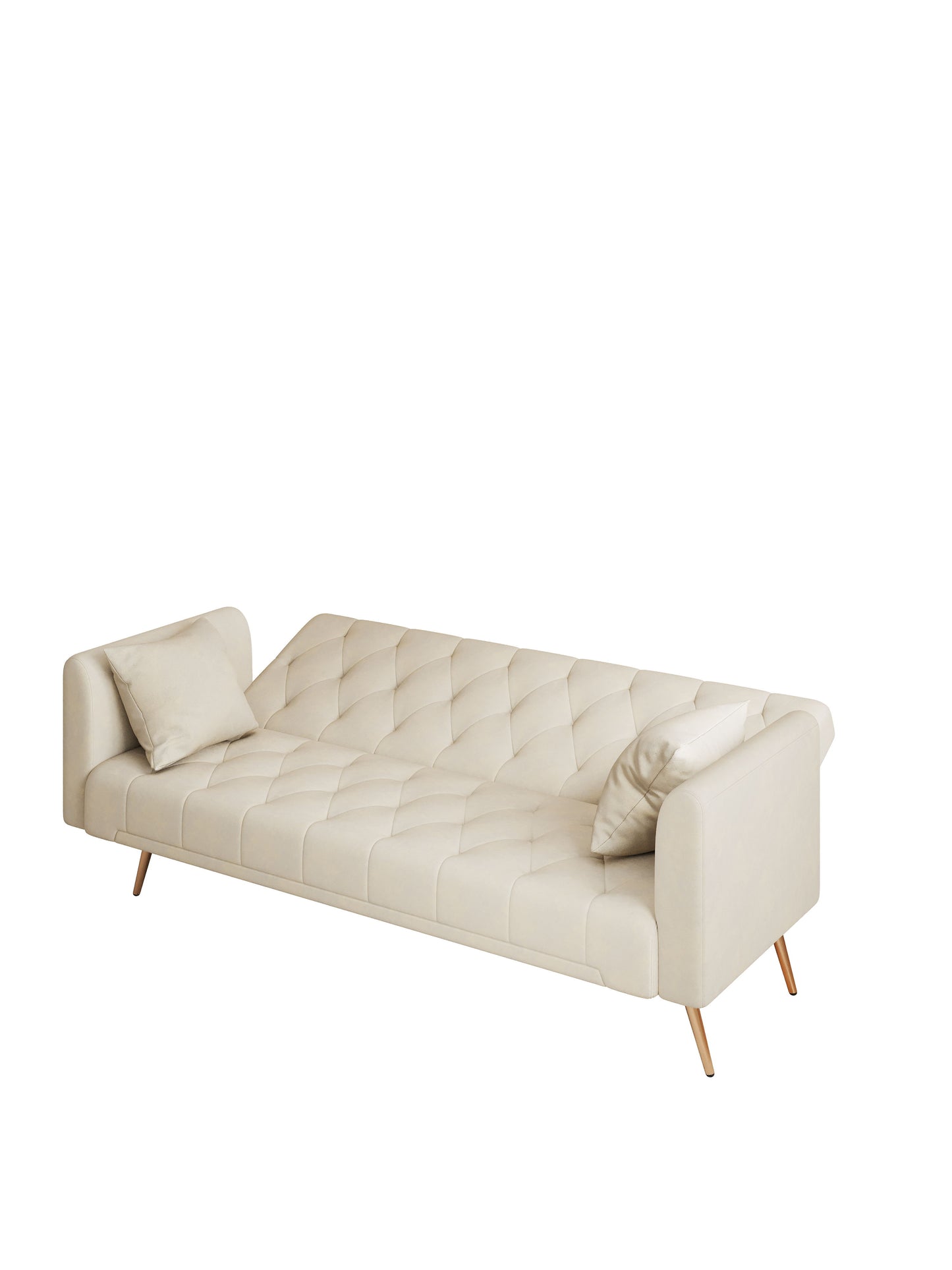 Convertible Double Folding Living Room Sofa Bed - Beige