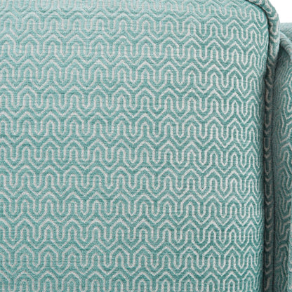 Swivel Chair With Foam Cushion / Black Metal Swivel - Blue