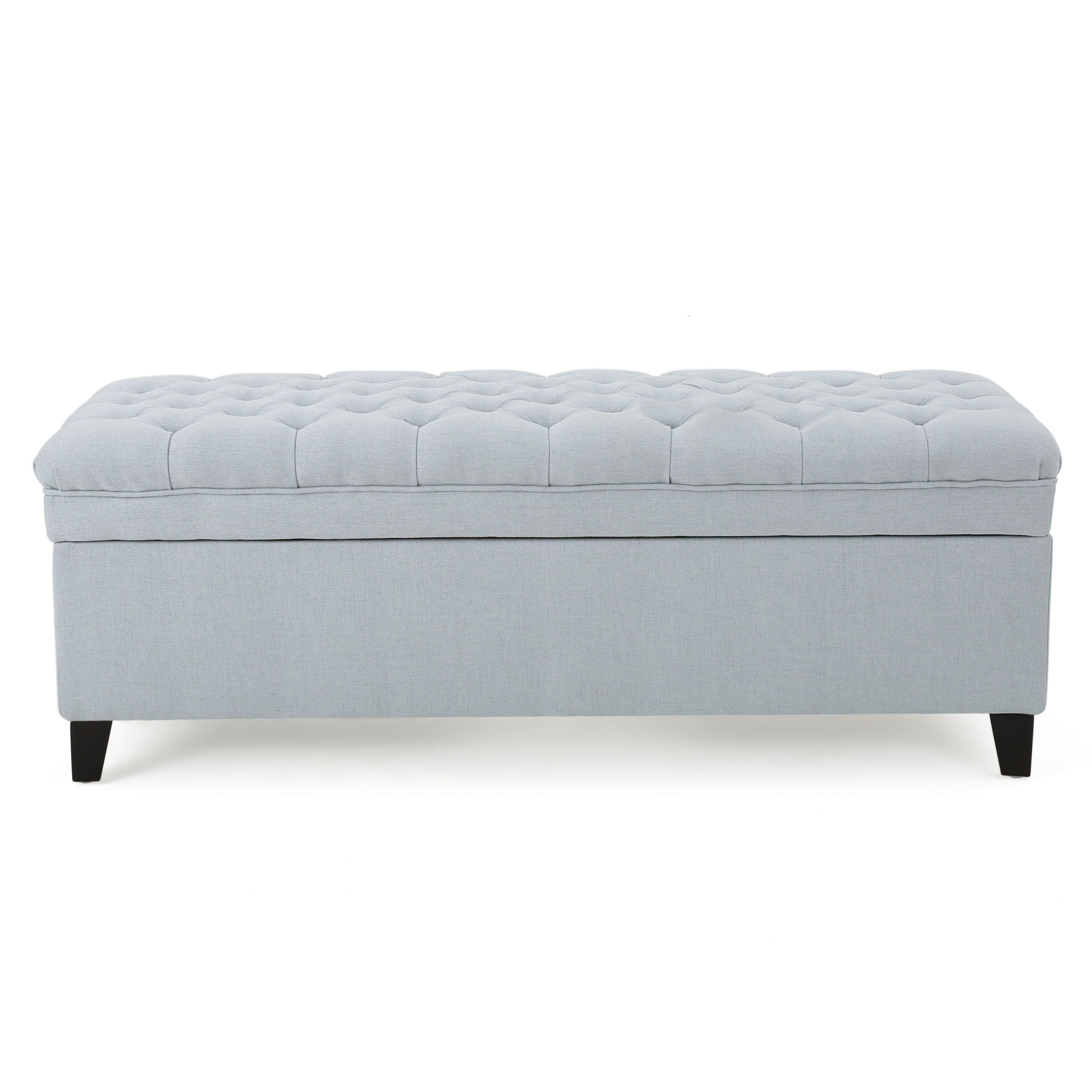 Juliana - Storage Ottoman With Fabric Upholstery - Light Blue