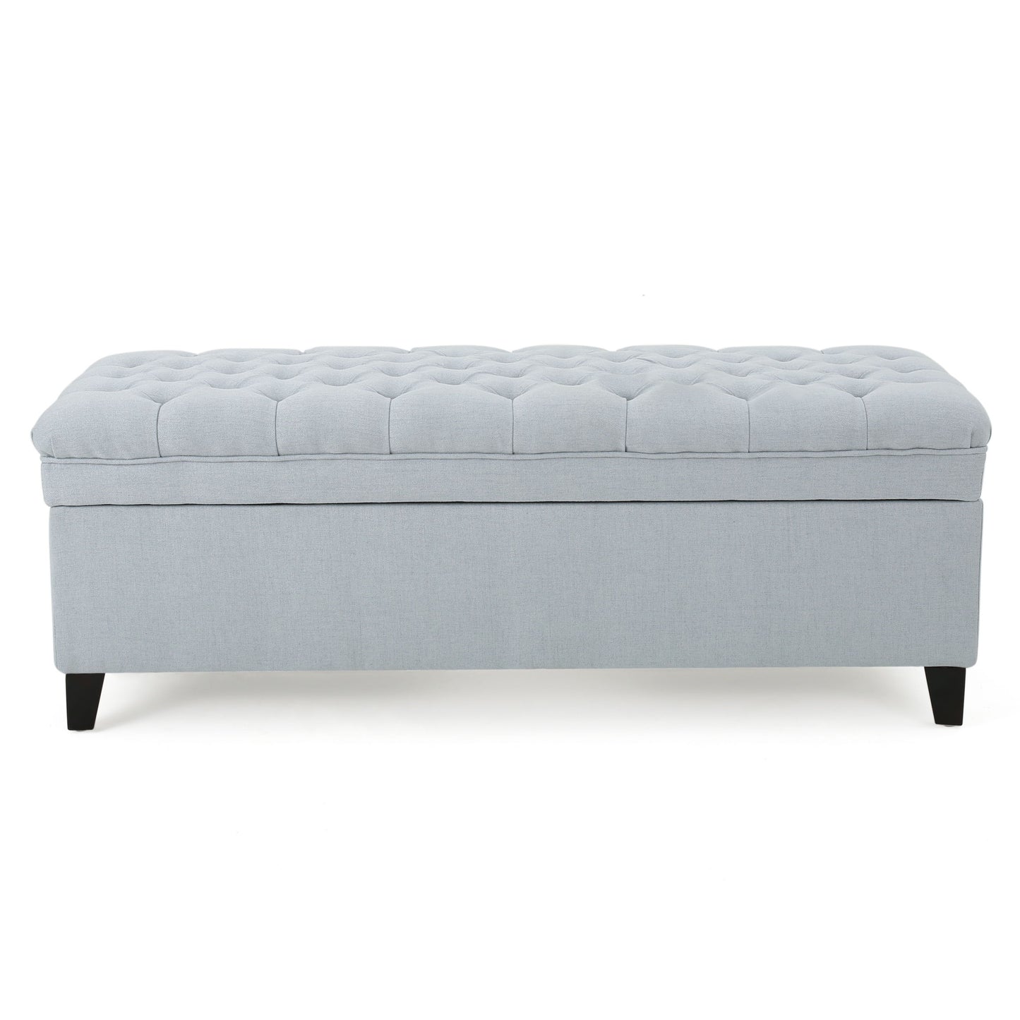 Juliana - Storage Ottoman With Fabric Upholstery - Light Blue
